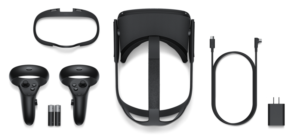 Contents of Oculus Quest packaging